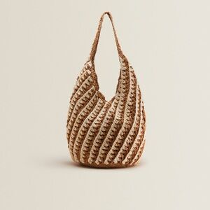 Zara Home Woven Paper Tote Bag